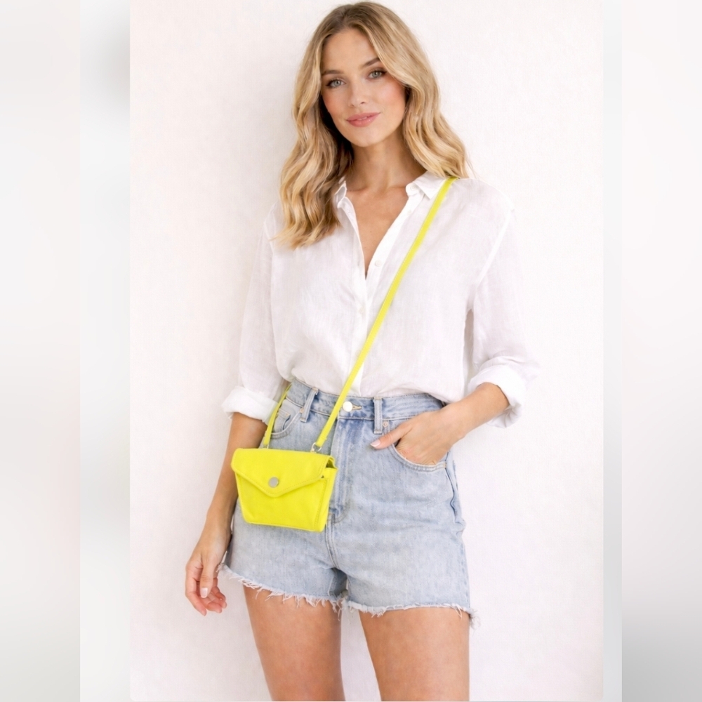 Mondani Neon Yellow Convertible Crossbody Mini Bag